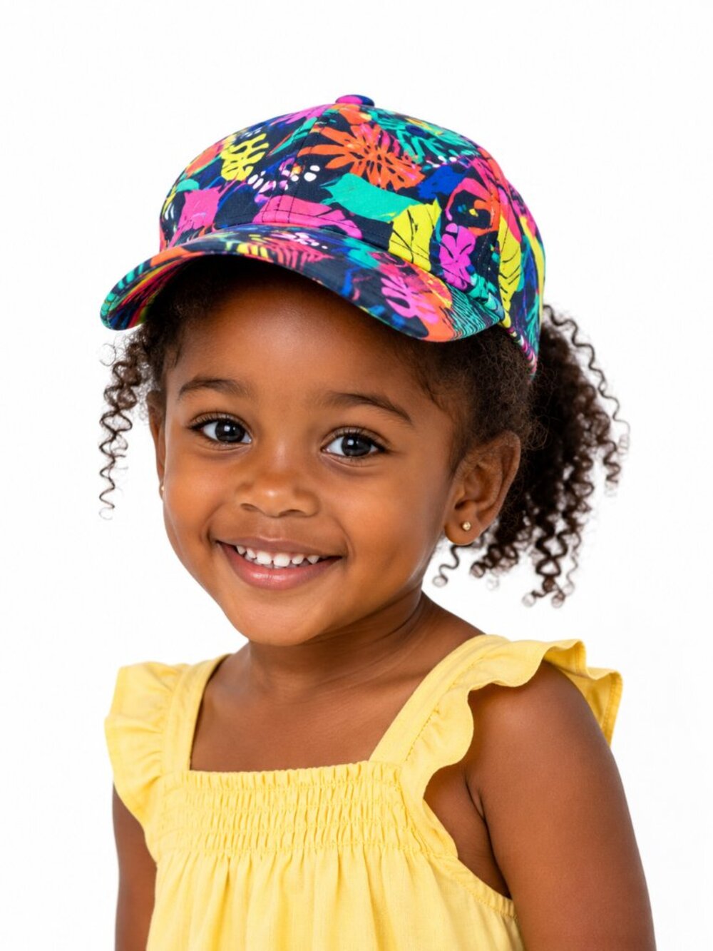 Losan 4 years old multicolored hat protect from sun - Pretty baseball girl cap